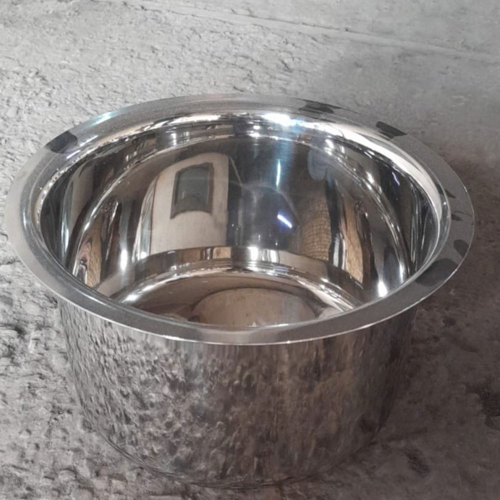 Round Stainless Steel Tope, For Home, Capacity: 2 L