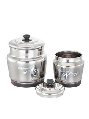 Mirror Finish SS Stock Pot, For Home, Capacity: 1-2 Litre