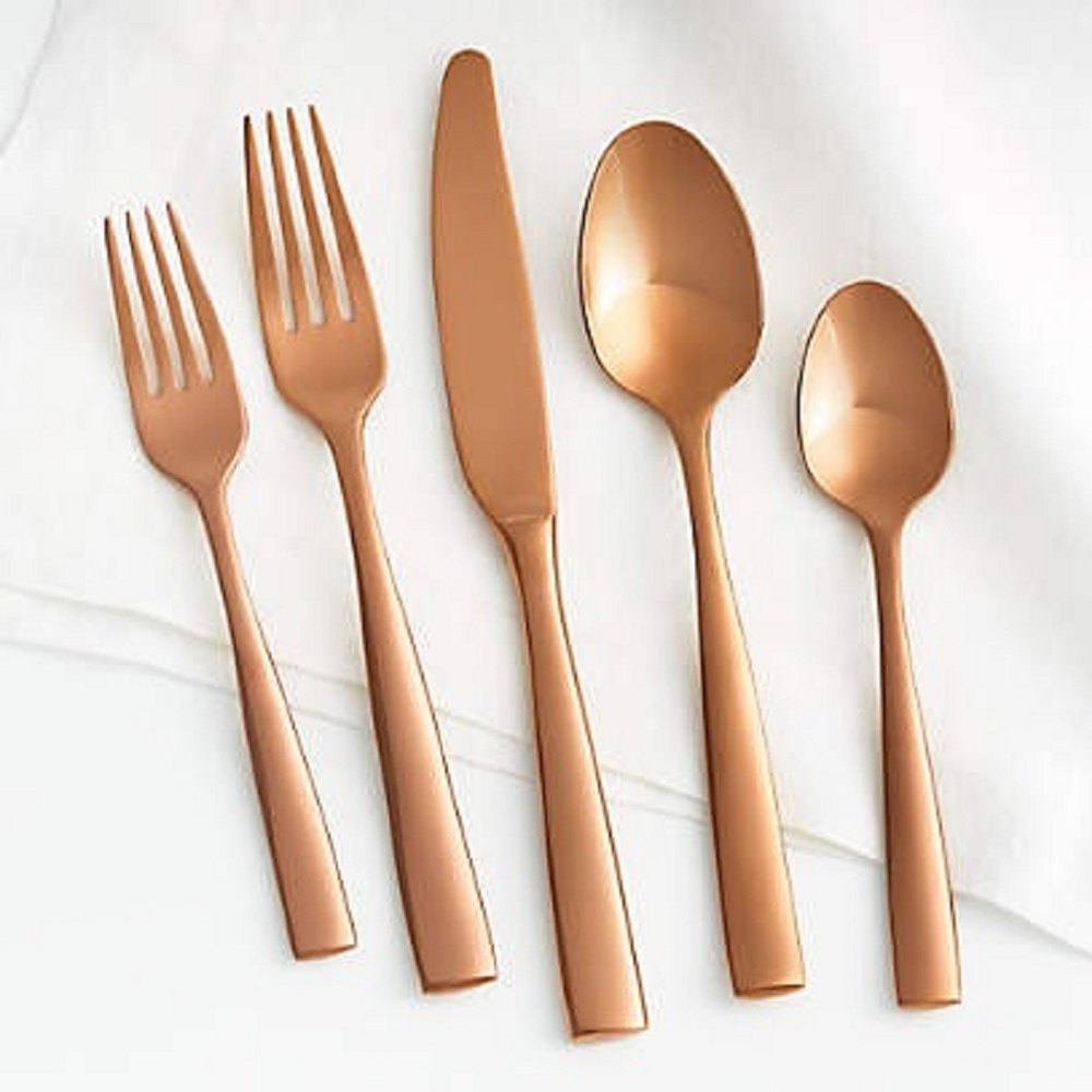 Stainless Steel Copper finish spoon