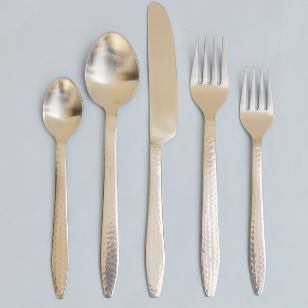 Shiny VIC773 Golden Finish High Quality Stainless Steel Cutlery Set, Spoon & Fork