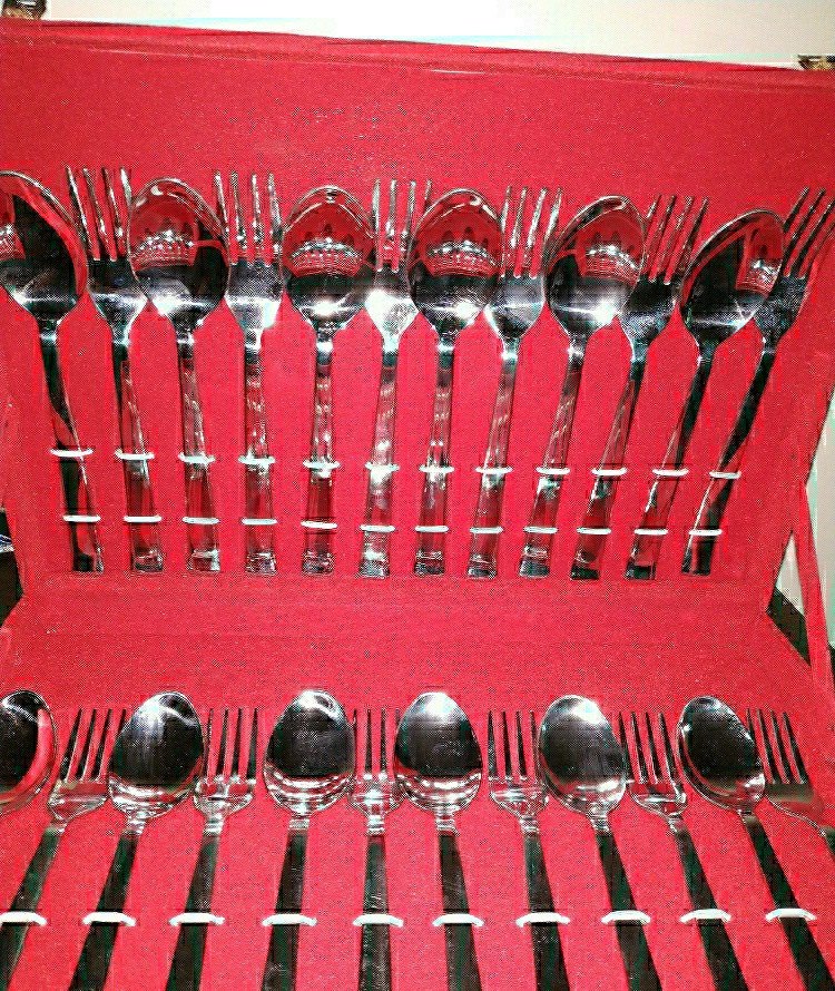 Jassica Stainless steel 24 pec cutlery set, For Gift itam