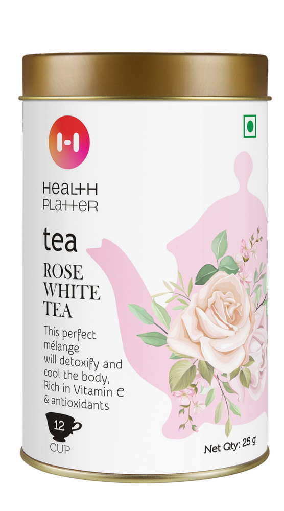 Health Platter Rose White Tea, Packaging Type: Tin Caddy, Packaging Size: 25g