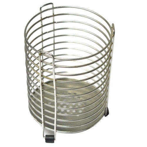 MAHAKALI Silver Stainless Steel Spoon Stand, For Kitchen, Round