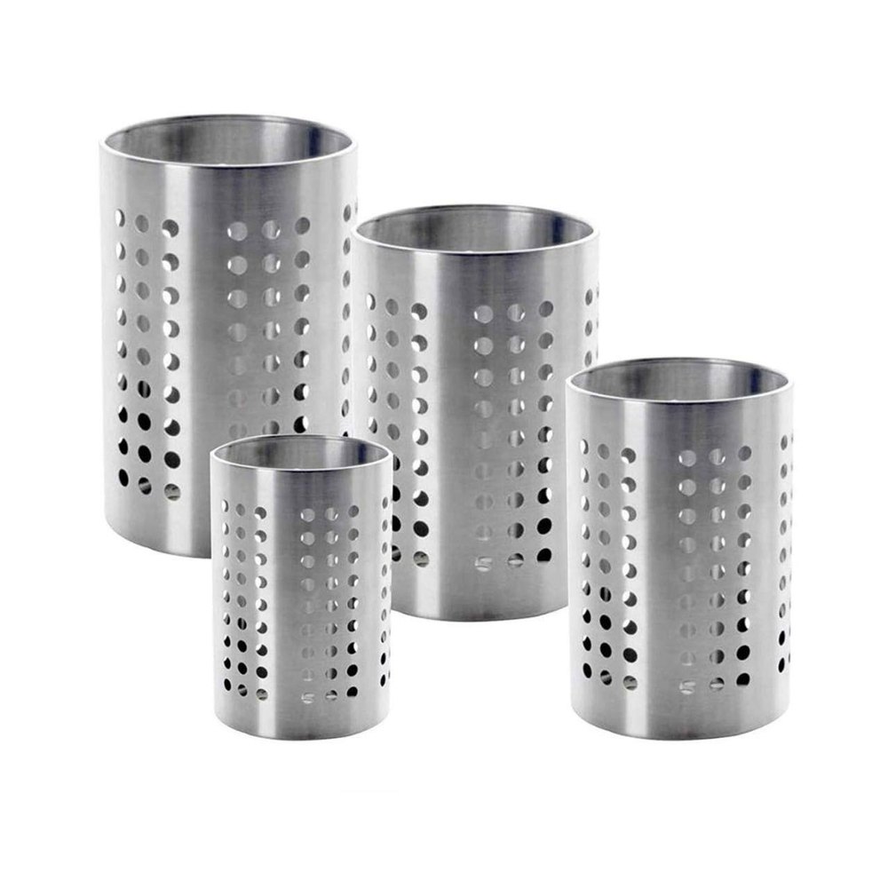 Stainless Steel Spoon Cutlery Holder, Cylindrical