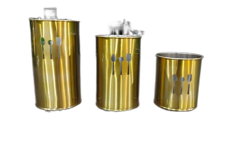 Color Stainless Steel Kitchen Tool Holder, Round