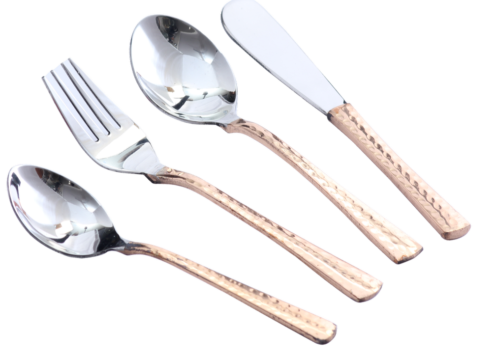 Metal Kraft Copper Hammered Cutlery
