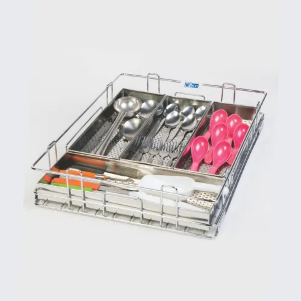 Stainless Steel Cutlery Box, Designer Shape