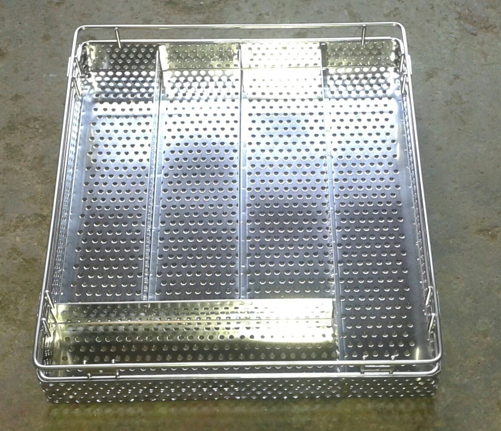 Stainless Steel Perforated Cutlery Box
