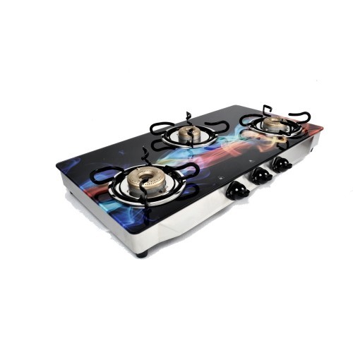 Manual Non Automatic Three Burner Lp Gas Stoves, For Kitchen