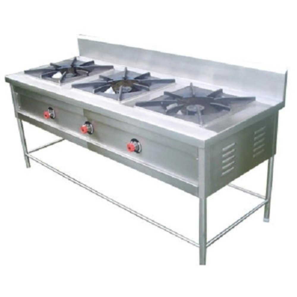 Stainless Steel Three Burner Gas