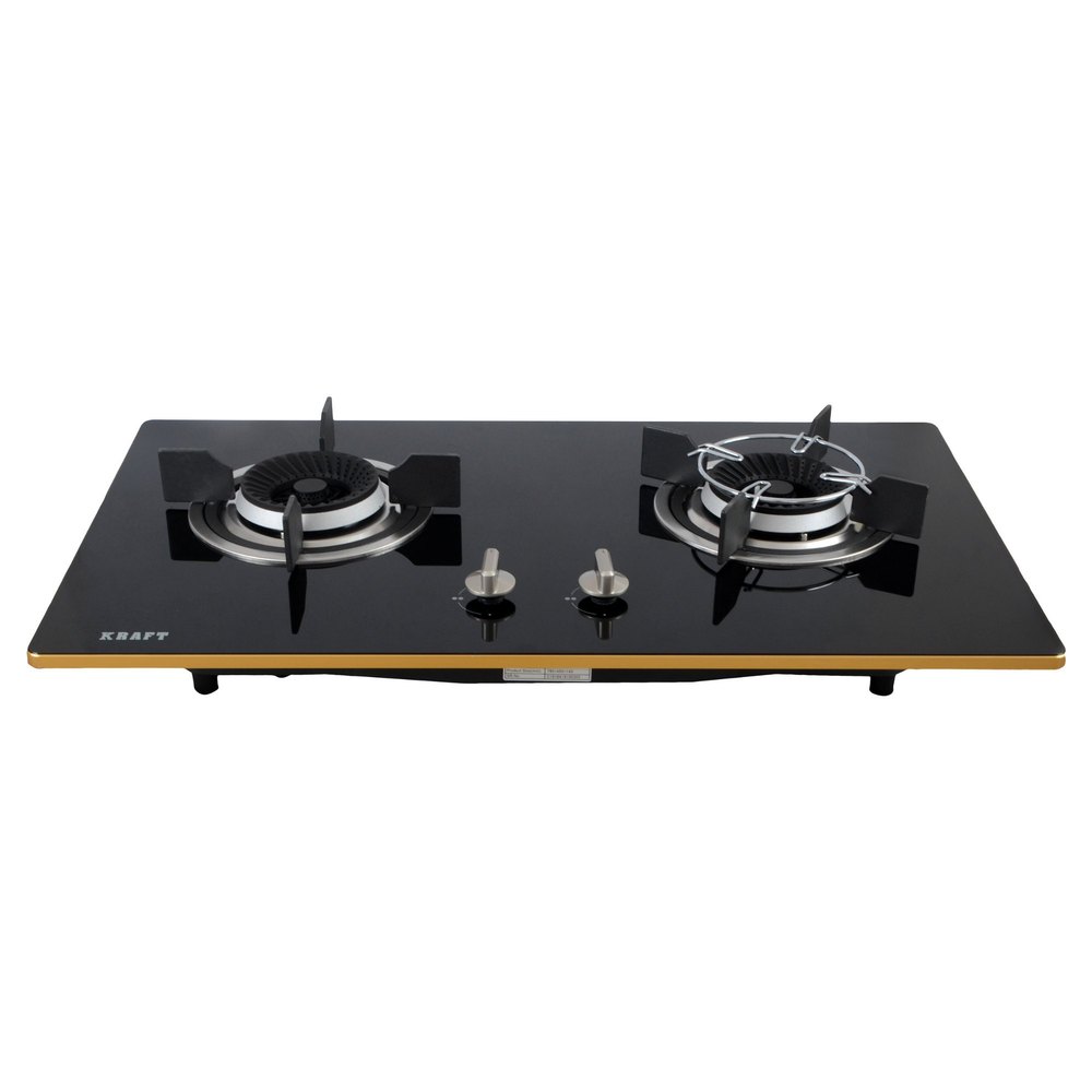 2 Burner Kitchen Hob, Toughened Glass Top, Automatic Ignition