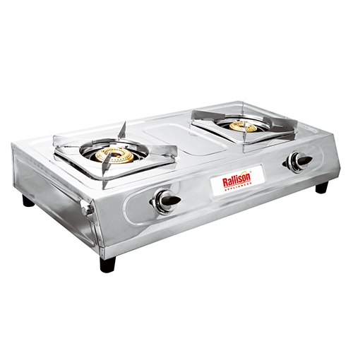 Rallison Steel 2 Burner Gas Stove, Size: Big Body, Model Name/Number: Diamond