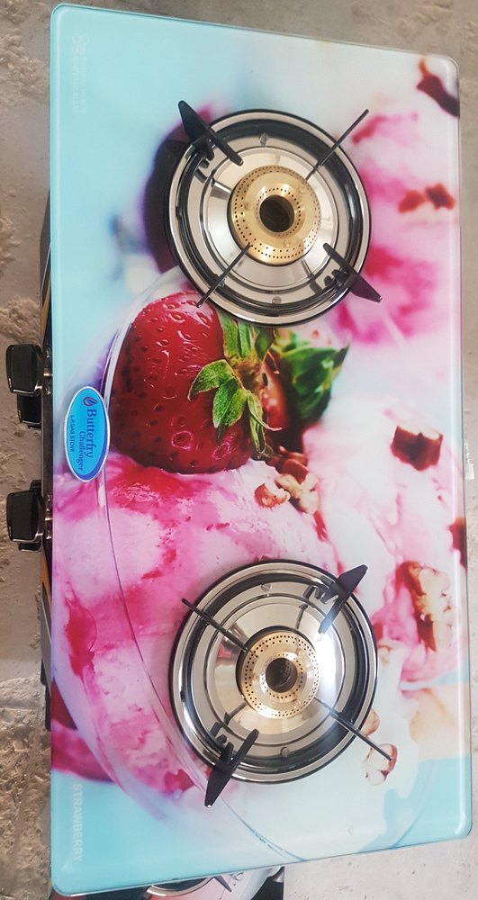 Black Stainless Steel 2 Burner Cooktop