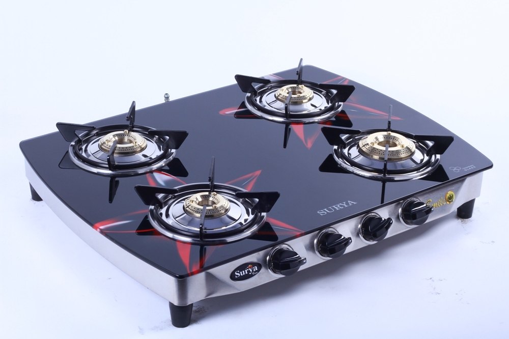 Surya Care 4 Burner Glass Gas Stove