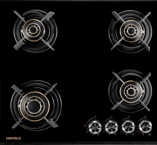 LPG Four Burner Gas Stove, Automatic Ignition, Stainless Steel Body, Toughened Glass Top Material, For Kitchen