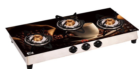 Three Burner Glass Top Gas Stoves