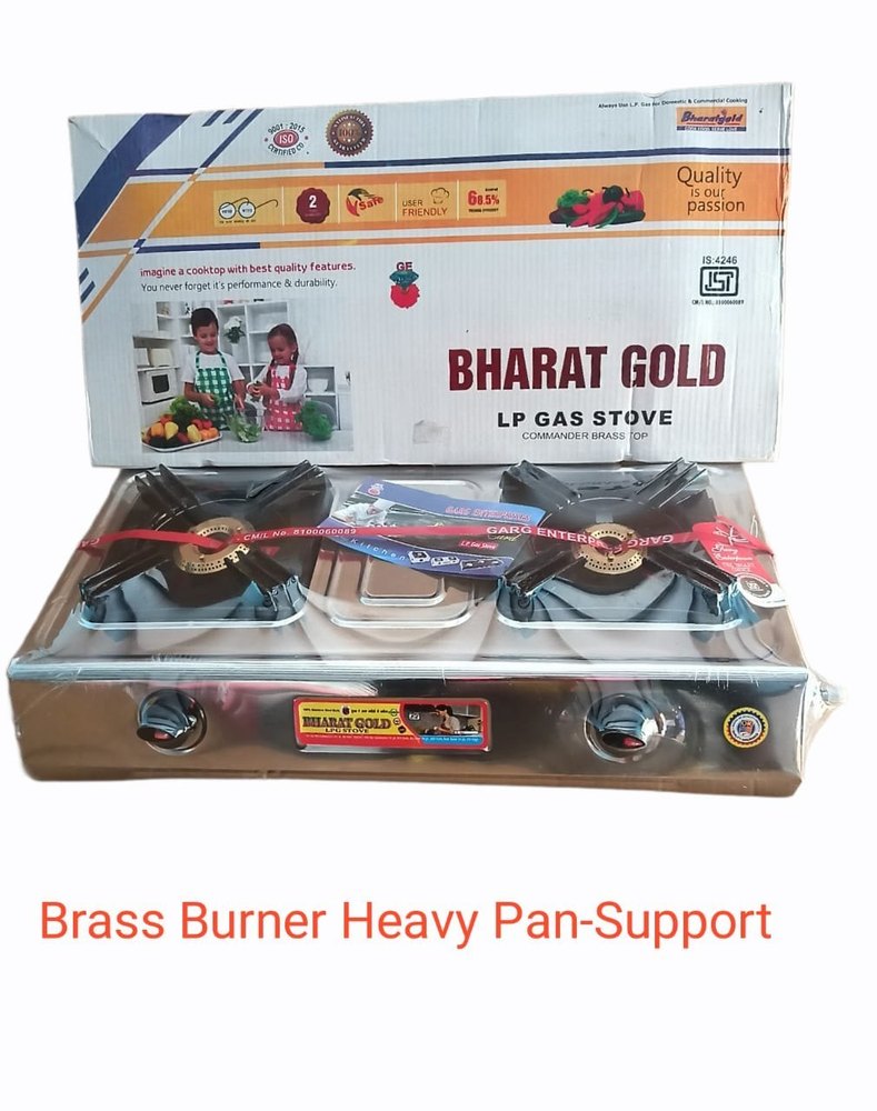 Bharat Gold LPG Gas Stove, Stainless Steel