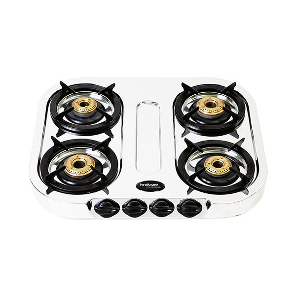 Hindware Black Three Burner Gas Stove, Model No.: Neo gl t.b.