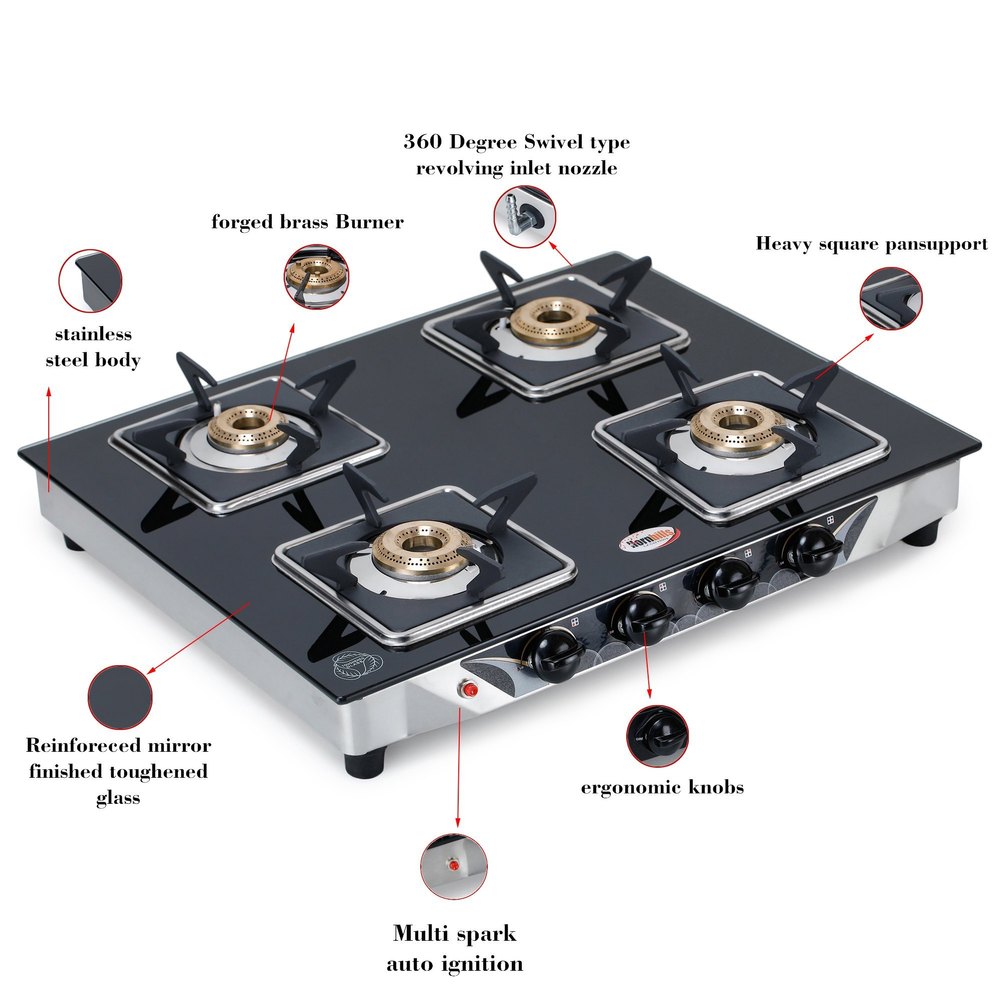 Hornbills Four Burner LPG Gas Stove