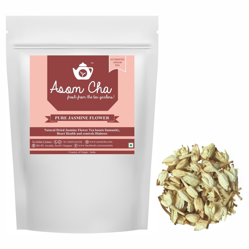 Asom Cha Pure Jasmine Flower Tea, Packaging Type: Packet, Packaging Size: 100g