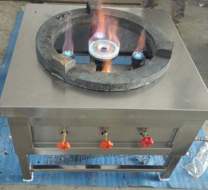 Stainless Steel Commercial 5 Burner Gas Range, For Restaurant