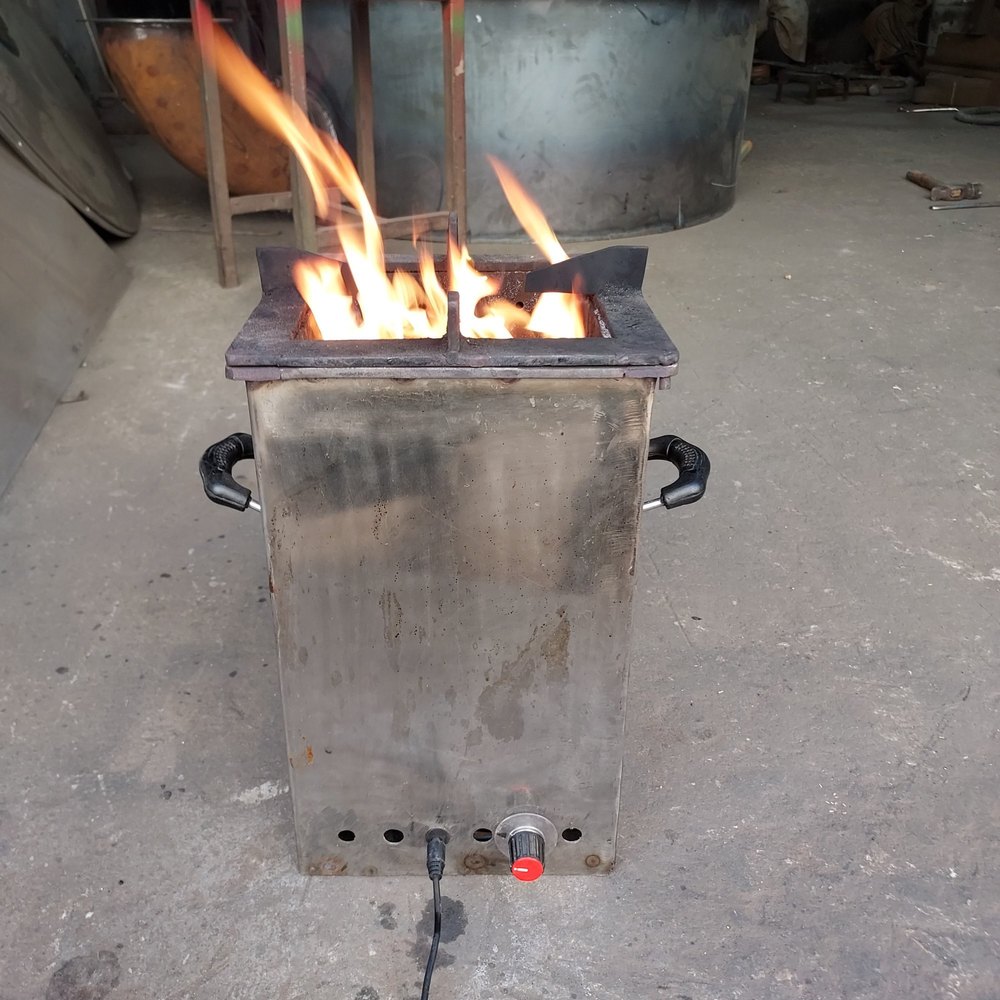 Silver MS And SS Portable Wood Stove, Model Name/Number: Sf-m, Size: 12 X 12 X 15