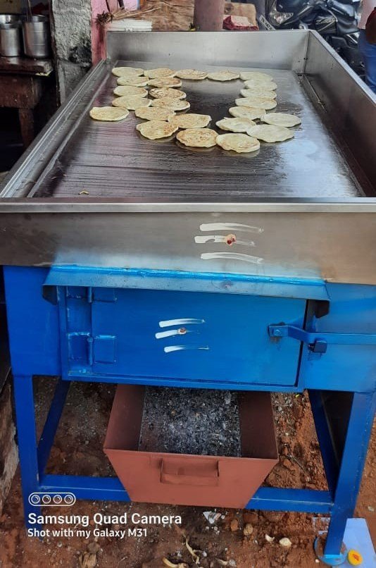 Wood Fired Dosa Parotta Stove, Size: 2.5 X 6ft