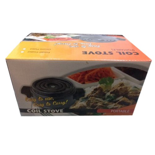 Black Utility Powder Coated Round Portable Coil Stove