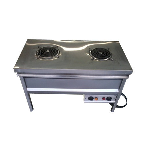 Stainless Steel Electric Coil Stove, Size: 48 X 24 X 32 Inch