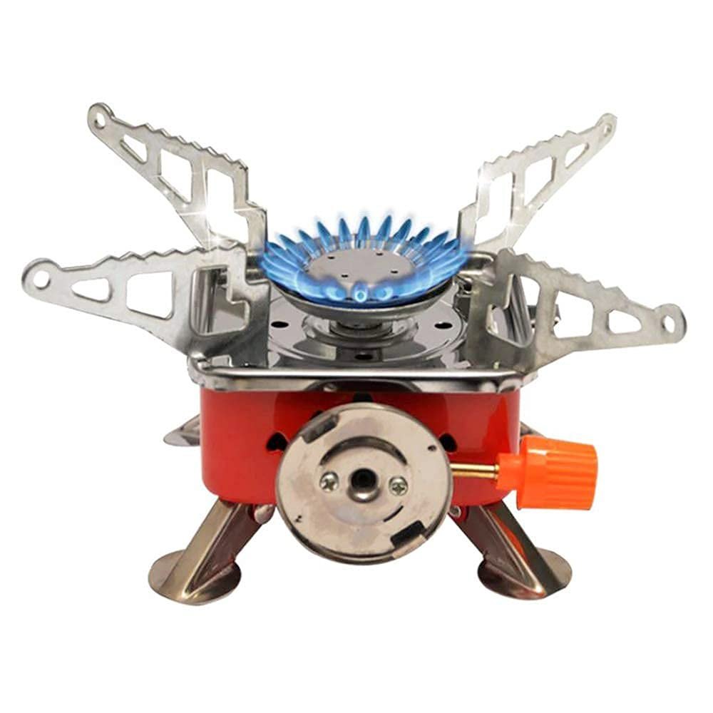 Portable Folding Furnace Butane Gas Stove For Outdoor Camping And Picnic, Stainless Steel