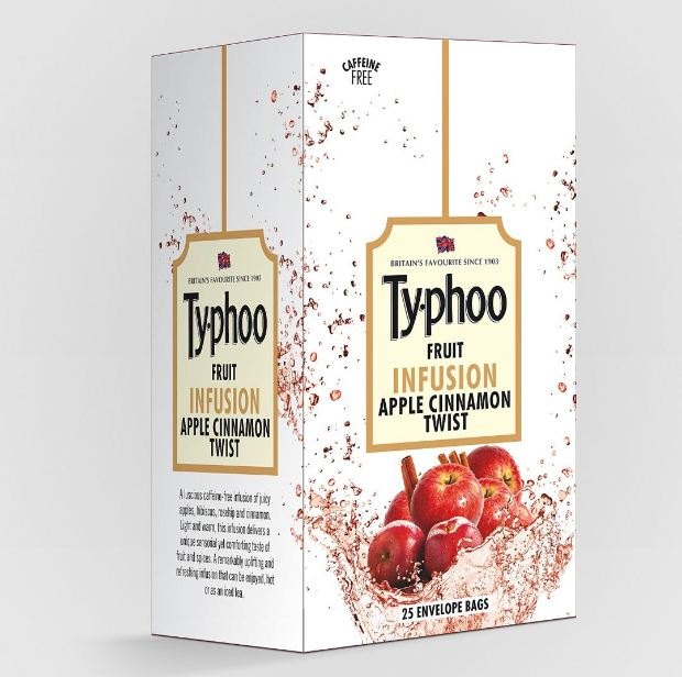 Ty-phoo Apple Cinnamon Fruit Infusion Tea, Packaging Size: 25 Envelope Bag