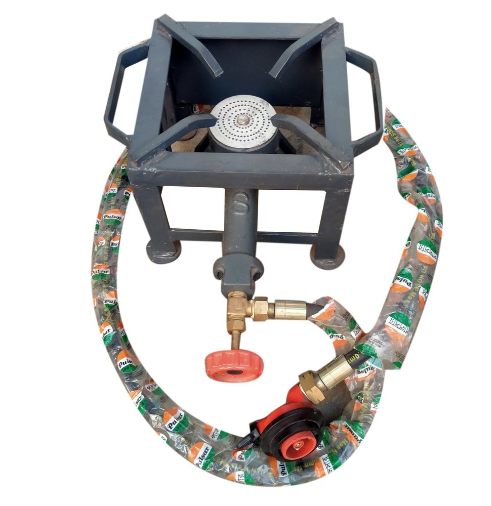 Mild Steel Mini Single Burner Gas Stove, Size: 22 X 22 X 20 Cm
