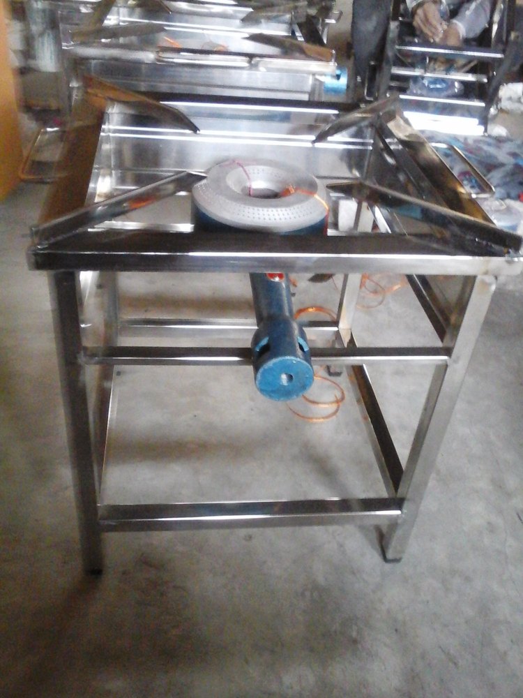 Heavy Stainless Steel Bhatti, Number of Burners: 1, Size: 18*18*10
