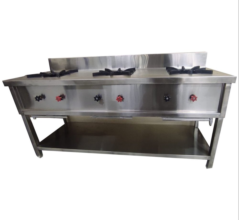 Lpg Commercial Three Burner Gas Stove