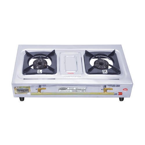 Biogas Stove Double Burner Super King Cast Iron Burner KVIC Type Straight Body