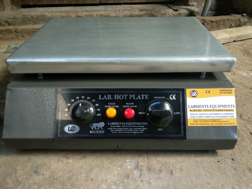 Mild Steel + Stainless Steel LABMENTS EQUIPMENTS Hot Plate