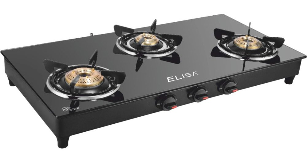 Elisa Prime 3BR Cooking Top, Black
