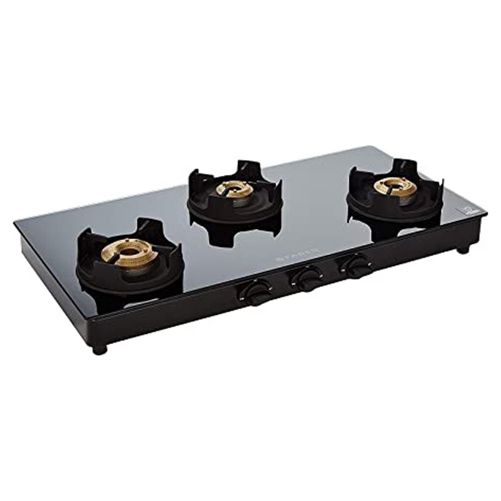 Stainless Steel Onyx 3BB BK CL Cooktop, Size: 770x380x50 Mm