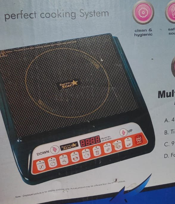 Surya 2000 Watt Induction Cooktop With Push Button