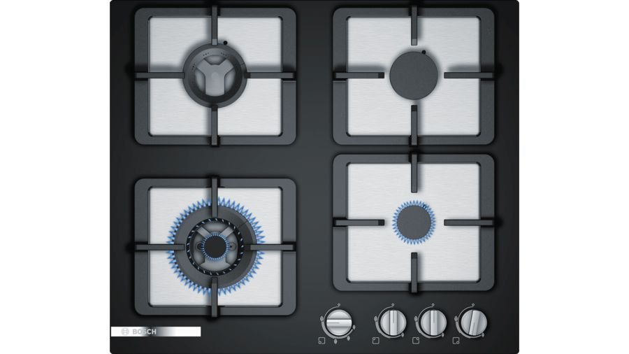 Black BOSCH HOB: PPH6S6F20I, Size: 60cm, 4