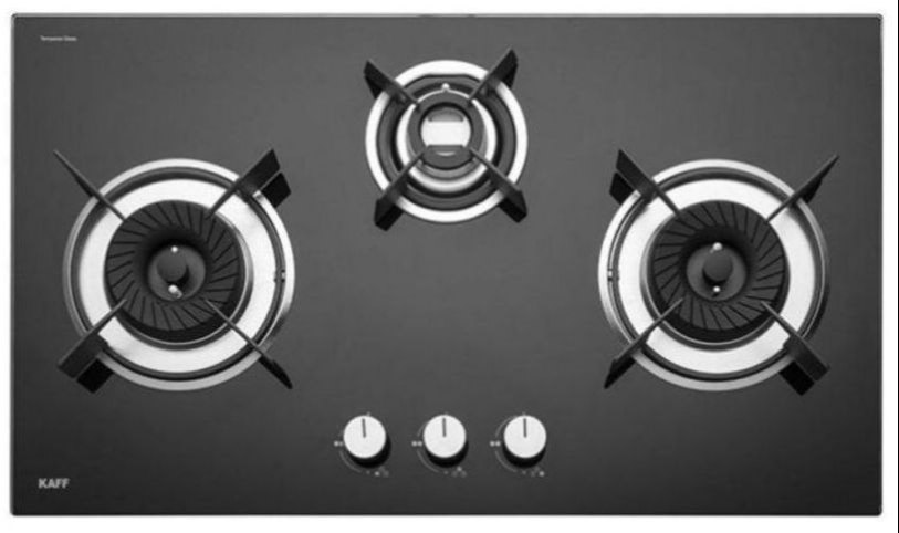 8 mm Tempered Glass Kaff KPH 78 3 Burner Built In Hob