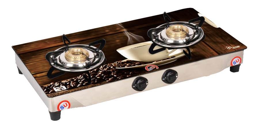 Stainless Steel Two Glass Top Cook Tops