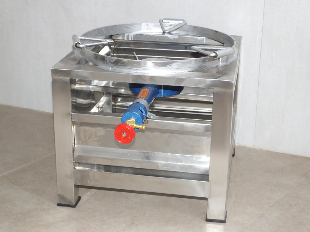 One Burner Commercial Gas Stove, Stainless Steel Body, For Restaurants and Hotels