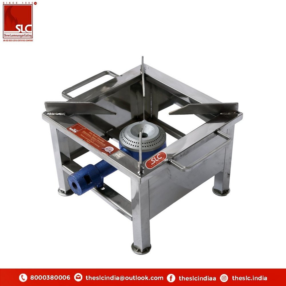 15 x 15 inch square Stainless Steel bhatti by SLC, Number of Burners: 1 - Super Bottom Burner