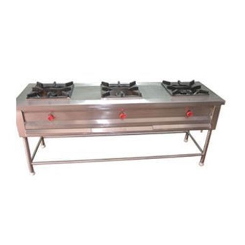 Silver SS 3 Burner Stove, For Kitchen