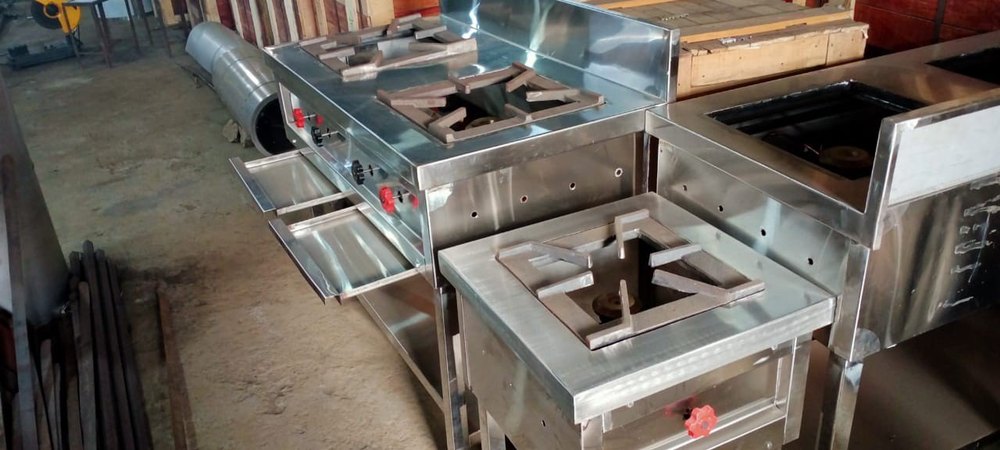 1 LPG Rectangular SS Commercial Gas Bhatti, For Restaurant