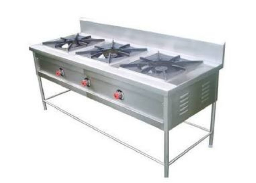 Firelit SS 304 3 Burner Commercial LPG Stove
