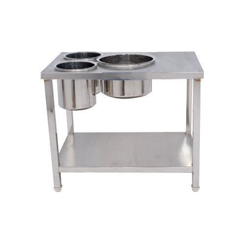 A-One-Kitchen Equipment Silver Dosa Mizza Table, For Restaurant, Size: 24x24x34