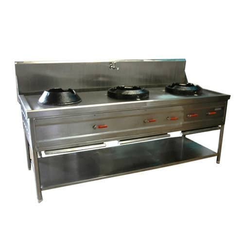 LPG Ss 3 Burner Range, For Hotel