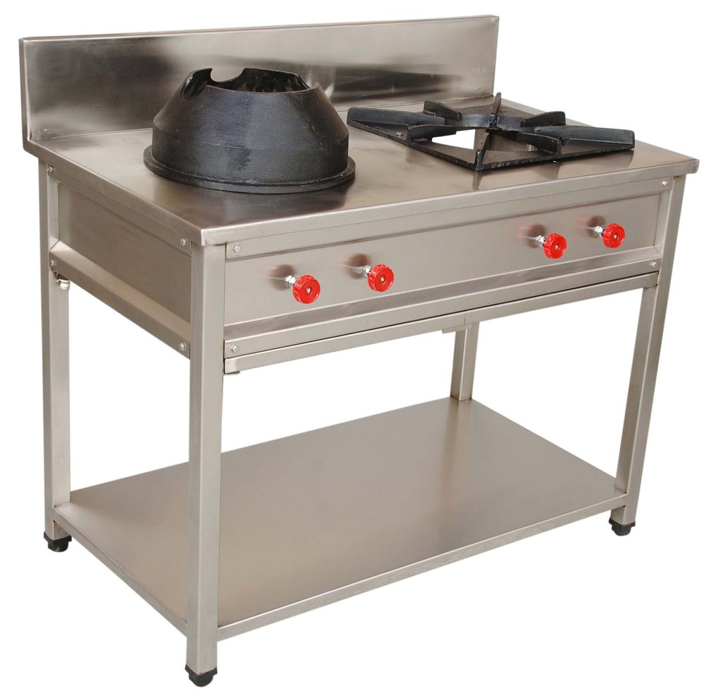 RB Panchal Stainless Steel SS Chinese Gas Burner, For Hotel, 2